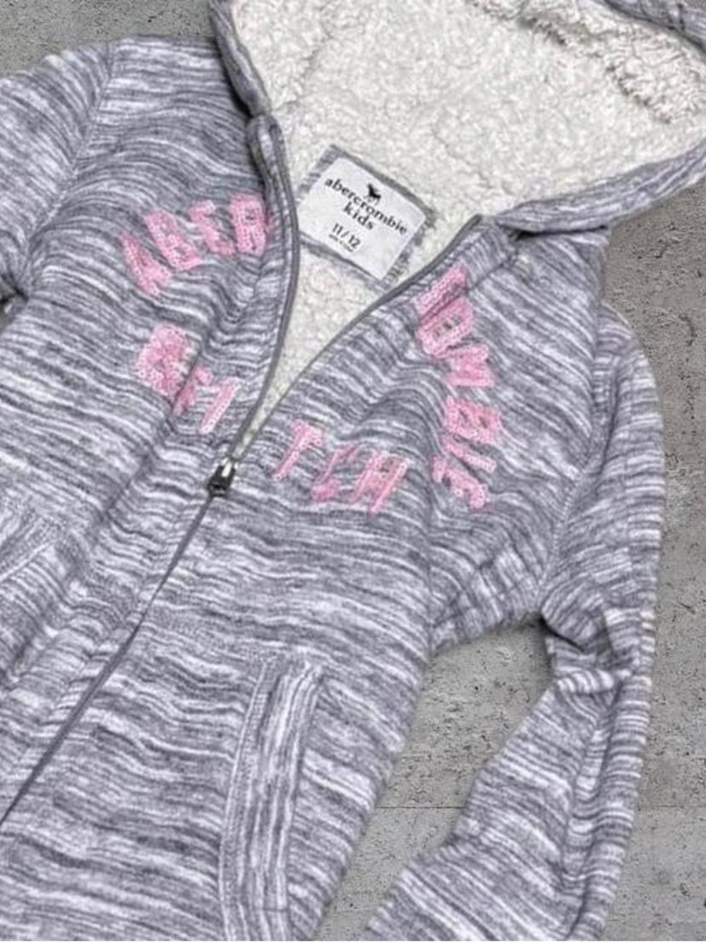 Abercrombie & Fitch Y2K Faux-Fur-Lined Zip Hoodie